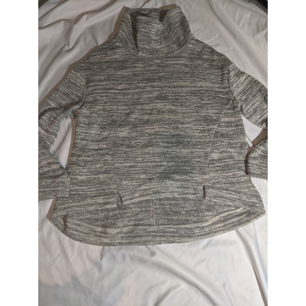 Anthropologie Saturday Sunday Sweatshirt Womens Hi Lo Size Medium Gray Cowl Neck
